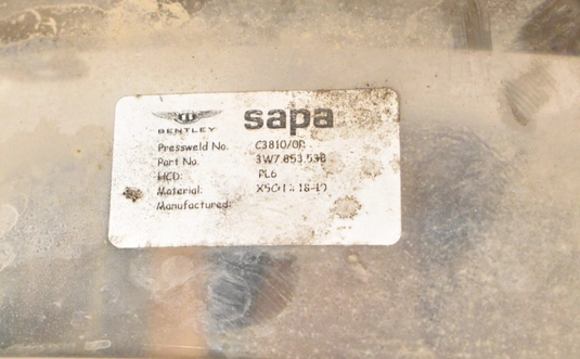 07-16 Bentley Continental GTC Right Side Outer Door Step Sill 3W7853538 Oem