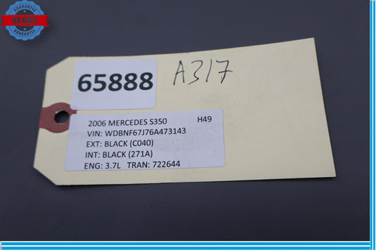 00-06 Mercedes W220 S350 S430 S55 Rear Left Side Exterior Door Handle Oem