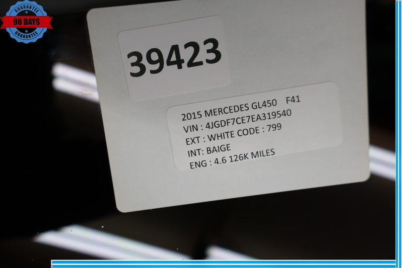 Load image into Gallery viewer, 13-19 Mercedes X166 GL450 GLS550 Rear Right Side Window Glass 1667352610 Oem
