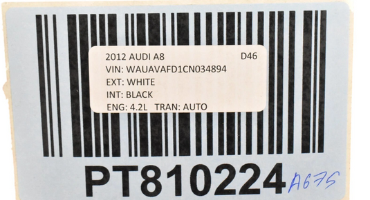 11-18 Audi S8 A8 Quattro Rear Left Seat belt Double Buckle / Receiver Locks Oem