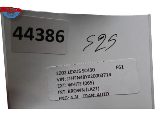 02-10 Lexus SC430 Front Left Driver Side Interior Door Panel Cover Oem