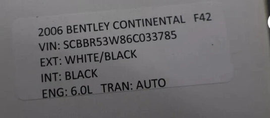 03-13 Bentley Continental GTC Flying Spur Automatic Transmission Gearbox OEM
