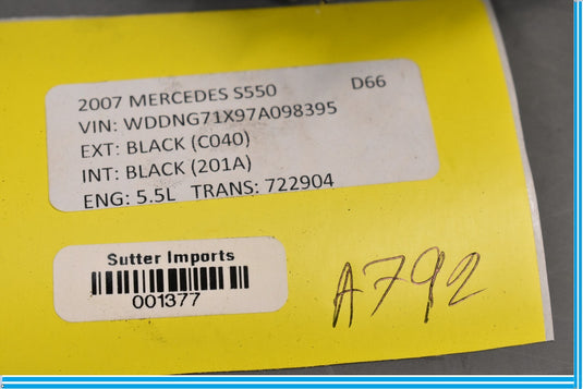07-14 Mercedes W221 S550 Air Suspension Supply Valve Block Control Module Oem