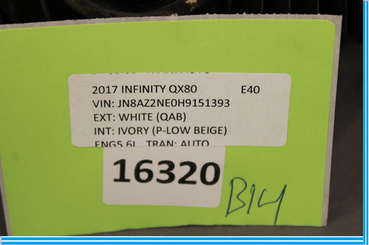 11-17 Infiniti QX56 QX80 Air Intake Tube Resonator Oem