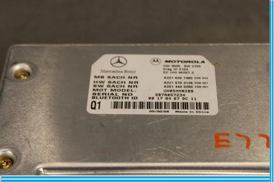 07-13 Mercedes S550 S400 S600 W221 Bluetooth Control Module Unit Oem
