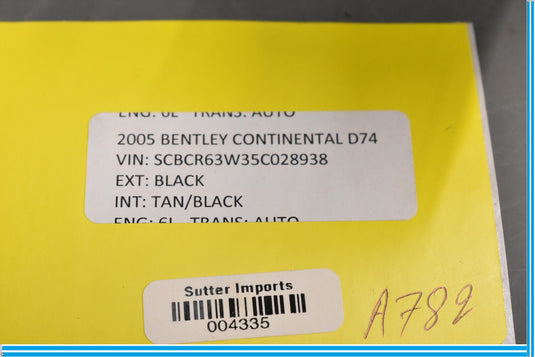 04-12 Bentley Continental Fuse Box Holder Relay Junction Oem