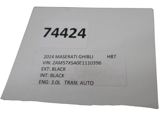 14-17 Maserati Ghibli Sun Moon Sunroof Upper Top Roof Glass Panel 43R001604 Oem