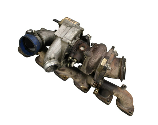 07-14 Mercedes S550 S600 W221 Left Side Turbocharger Turbo Manifold Assembly Oem