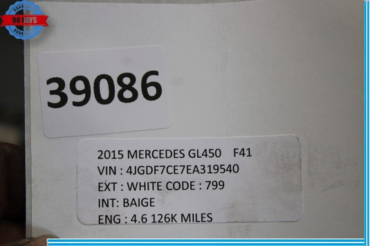 13-19 Mercedes GL450 GL550 Rear Right Side Air Shock Strut Absorber Assembly Oem