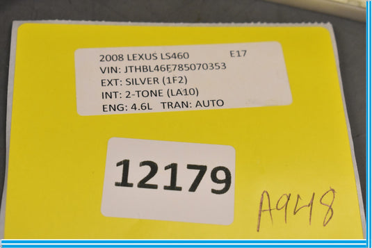 07-09 Lexus LS460 Rear Trunk Fuse Relay Junction Box Module Oem