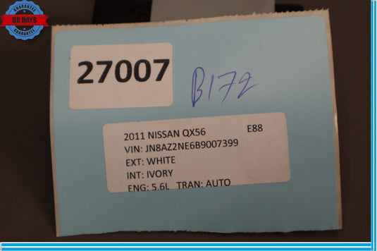 11-17 Infiniti QX56 QX80 Tire Pressure Control Module TPMS Oem