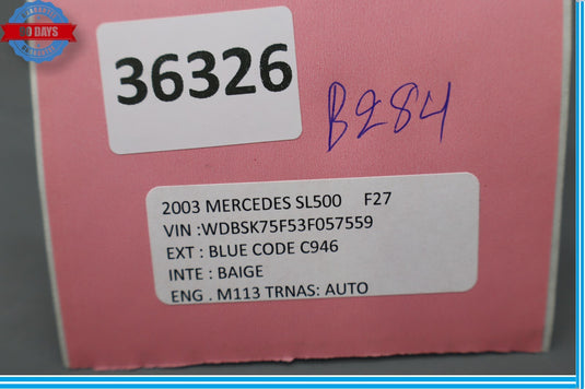 03-12 Mercedes R230 SL500 Headlight Control Switch 2305450104 Oem
