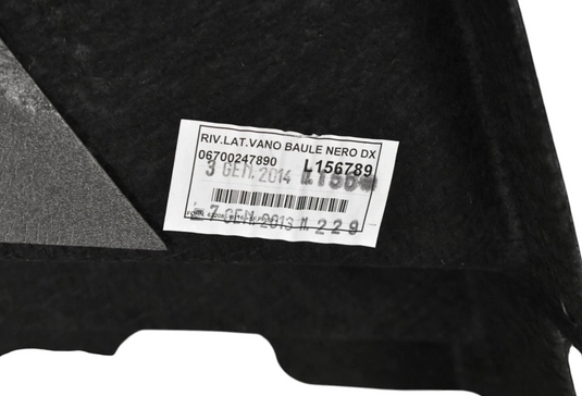 14-20 Maserati Quattroporte Rear Right Side Trunk Quarter Trim Cover Panel Oem