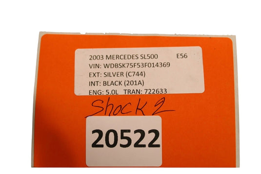 03-06 Mercedes R230 SL500 SL600 Rear Right Hydraulic Shock Strut Absorber OEM