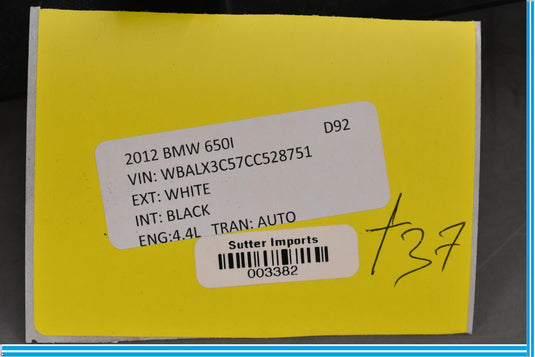 12-18 BMW 650i 640i F12 Front Right Side Under Dash Lower Cover Trim Panel Oem