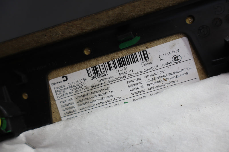 Load image into Gallery viewer, 14-21 BMW I01 i3 i3s Rear Left Driver Side Interior Door Trim Cover Panel Oem
