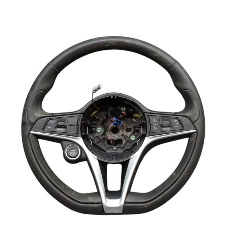 Load image into Gallery viewer, 17-22 Alfa Romeo Giulia Steering Wheel Black Leather w/ Switch Buttons Oem
