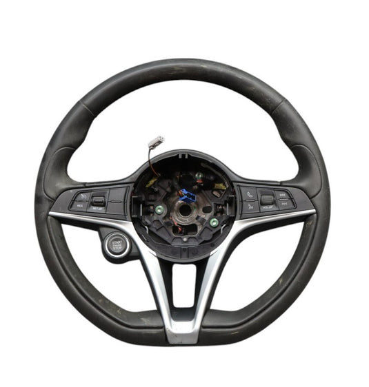 17-22 Alfa Romeo Giulia Steering Wheel Black Leather w/ Switch Buttons Oem