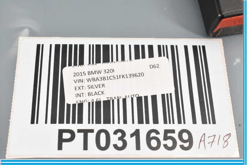 Load image into Gallery viewer, 12-18 BMW 320i 328i 428i F30 Rear Left Driver Seat Belt Buckle Latch Black Oem
