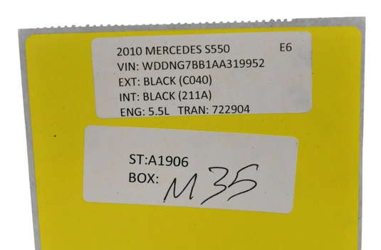 10-13 Mercedes S550 W221 Front Left Driver Side Door Mirror Side View Black Oem