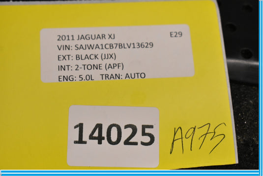 09-15 Jaguar XJ XJL Front Left Driver Side Seat Carpet Trim Oem