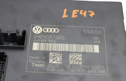 11-18 Audi A8 ECU Front Left Driver Side Seat Control Module Unit 4H0959760 Oem