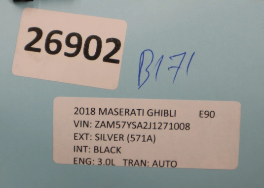 14-21 Maserati Ghibli M157 Rear Left Side Exterior Door Handle 670005441 Oem