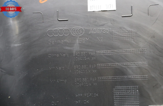 12-18 Audi A6 A7 Quattro Front Left Driver Seat Back Panel Trim Cover Black Oem