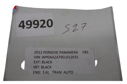 10-16 Porsche Panamera 970 Front Right Side Interior Door Panel Black Oem