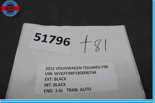 11-17 Volkswagen VW Touareg Front Skid Plate Belly Pan Engine Splash Shield Oem