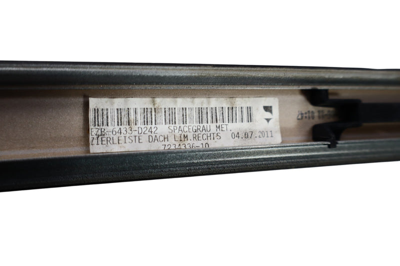 Load image into Gallery viewer, 11-16 BMW 528i 535i 535i F10 Right Upper Roof Strip Molding Trim 7207670 Oem
