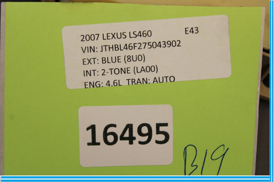 07-09 Lexus LS460 Front Left Driver Side Seat Adjustment Control Switch Oem