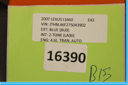 07-09 Lexus LS460 Rear Left Driver Side Door Control Module Unit Oem