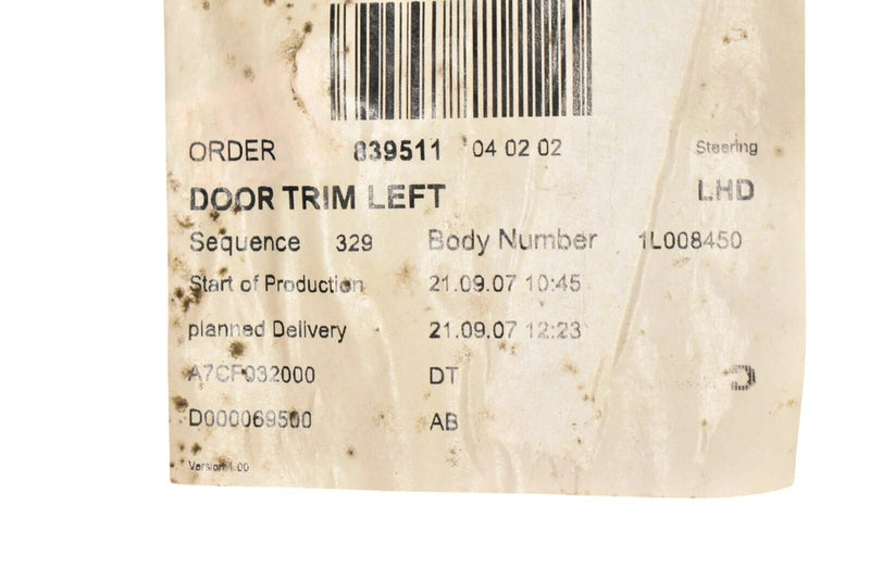 Load image into Gallery viewer, 10-11 Jaguar XK Front Left Driver side Interior Door Trim Panel 6W8323713A Oem
