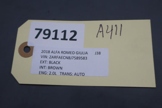 17-23 Alfa Romeo Giulia Center Console Electronic Parking Brake Switch Oem