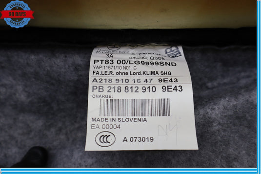 12-14 Mercedes W218 CLS550 Front Right Side Top Upper Seat Cushion Black Oem