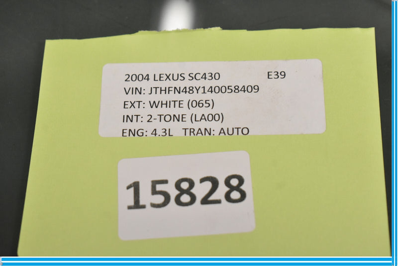 Load image into Gallery viewer, 02-10 Lexus SC430 Rear Right Passenger Side Door Window Auto Glass Oem
