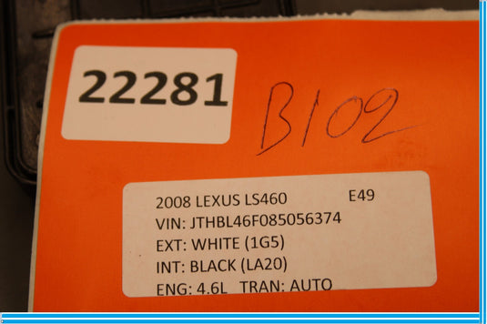 07-12 Lexus LS460 Front Right Seat Occupant Detection Module 899520W031 Oem
