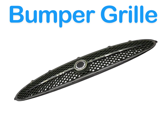07-09 Jaguar XK XKR Front Lower Bumper Grille Grill Mesh w/ Logo Black Oem