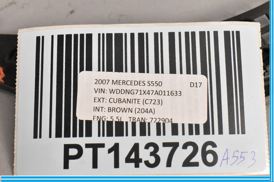 07-14 Mercedes S550 S600 CL550 W221 Dash Instrument Cluster Vent Trim Bezel Oem