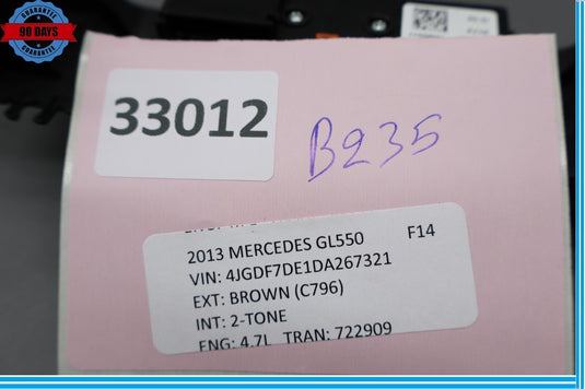 13-16 Mercedes GL340 GL450 GL550 Overhead Console Emergency Panel Switch Oem