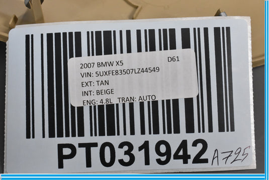 07-13 BMW X5 E70 Front Right Passenger Side Dashboard End Cover Trim Cap Oem