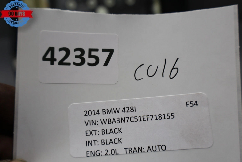 Load image into Gallery viewer, 14-16 BMW 428i Front Right Passenger Side Upper Seat Cover Cushion Black Oem
