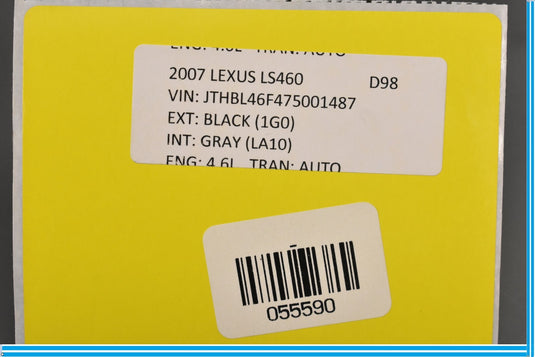 07-17 Lexus LS460 LS460L Front Right Passenger Side Window Regulator Motor Oem