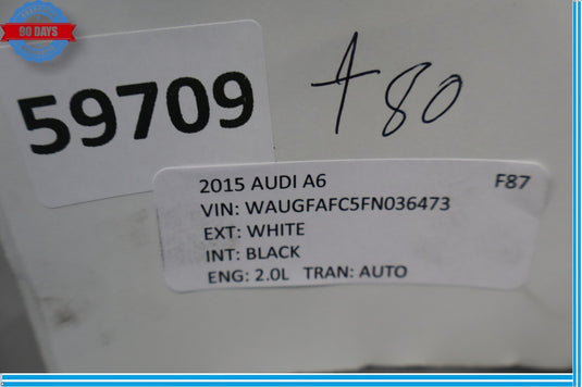 12-15 Audi A6 Quattro Rear Left Driver Side Bumper Lower Guide Bracket Oem