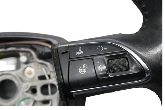 12-15 Audi A6 4 Spoke Steering Wheel W/ Control Switches Black 4G0419091 Oem