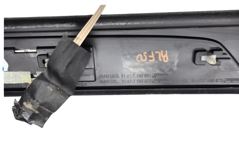 Load image into Gallery viewer, 09-15 BMW 740i 750Li Rear Left Driver Side Door Sill Scuff Plate Trim Black Oem
