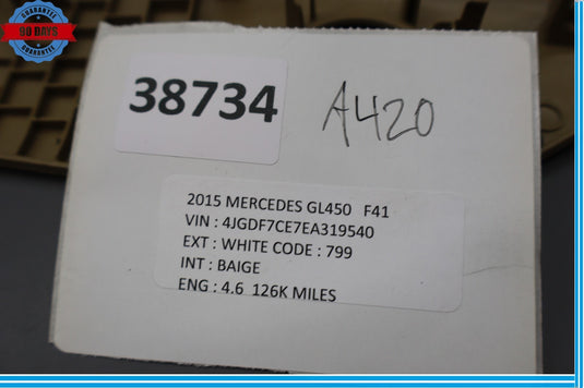 13-19 Mercedes GL450 GL550 Front Right Passenger Seat Switch Trim Cover Oem