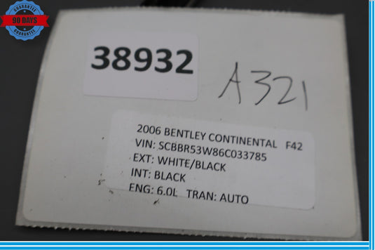 06-12 Bentley Continental Rear Right Passenger Side Door Molding Trim Round Oem
