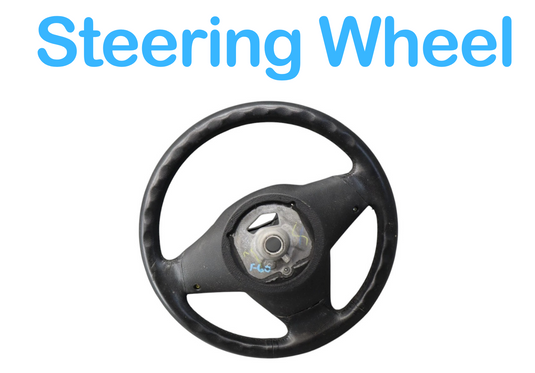 07-13 BMW X5 E70 3 Spoke Steering Wheel W/ Button Leather Black 32306780544Oem